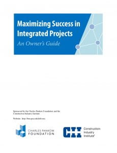 Title page for Maximizing Success in Integrated Projects - An Owner's Guide document